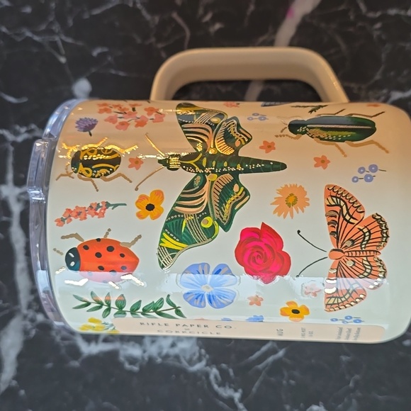 Colorful Insect and Butterfly Mug with Gold Handle, Rifle Paper Co. Curio Mug - Picture 12 of 14
